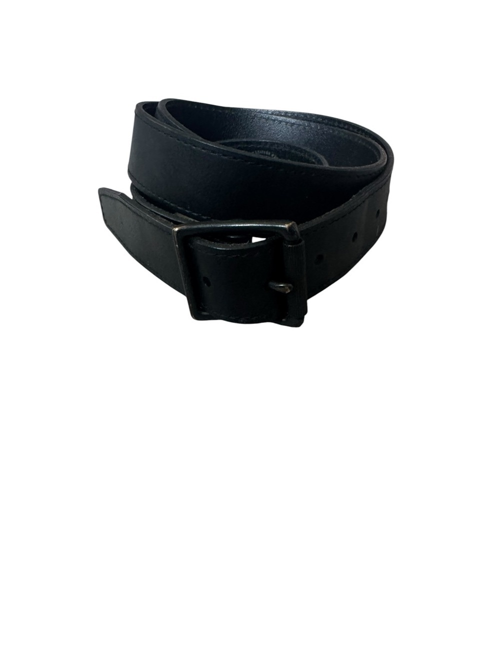 Lejon Black Genuine Leather Belt Steerhide Made USA Minimalist Classic